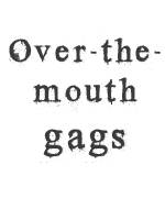 Over-the-mouth gagged women