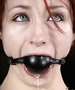 Redhead pet gets roped, gagged, teased and fucked